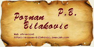 Poznan Bilaković vizit kartica